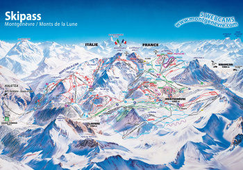 plan des pistes Montgenèvre