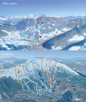 plan des pistes Aillons-Margériaz