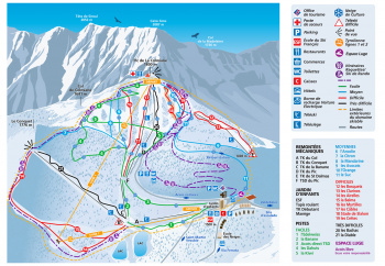plan des pistes La Colmiane