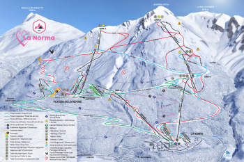 plan des pistes La Norma