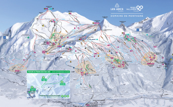 plan des pistes Peisey Vallandry