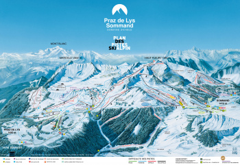 plan des pistes Praz de Lys Sommand