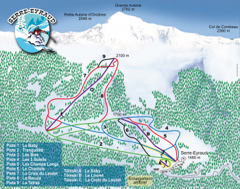 plan des pistes Serre-Eyraud