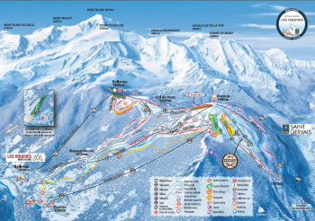 plan des pistes Les Houches