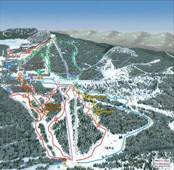plan des pistes Le lac blanc